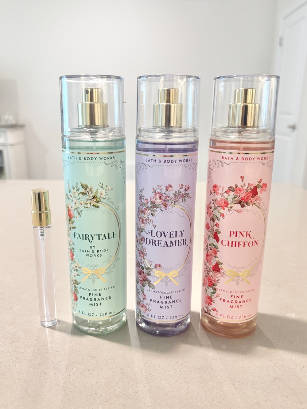Bath and Body Works Fairytale Lovely Dreamer Pink Chiffon Bundle Mist Rare New